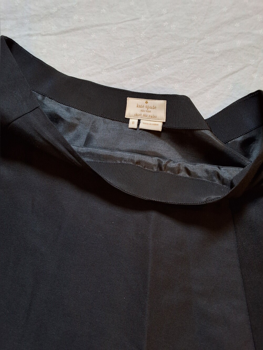 kate spade black skirt with grosgrain waistband